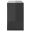 vidaXL Estantes cubo de pared 2 unidades gris brillo 26x15x26 cm