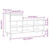 vidaXL Mueble zapatero madera contrachapada gris hormig&oacute;n 102x36x60 cm