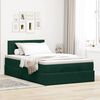 vidaXL Estructura cama otomana colch&oacute;n terciopelo verde oscuro