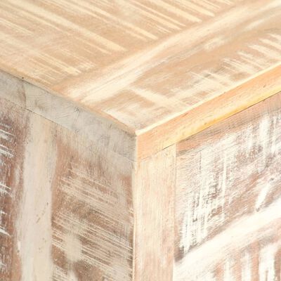 vidaXL Aparador de madera maciza de acacia blanco 73x30x75 cm