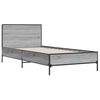 vidaXL Estructura cama madera ingenier&iacute;a metal gris Sonoma 100x200 cm
