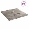 vidaXL Paneles de pared 48 pcs Gris Concreto 50 x 50 cm Espuma XPS