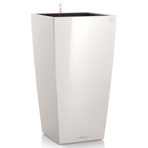 LECHUZA Macetero Cubico 30 ALL-IN-ONE blanco brillante