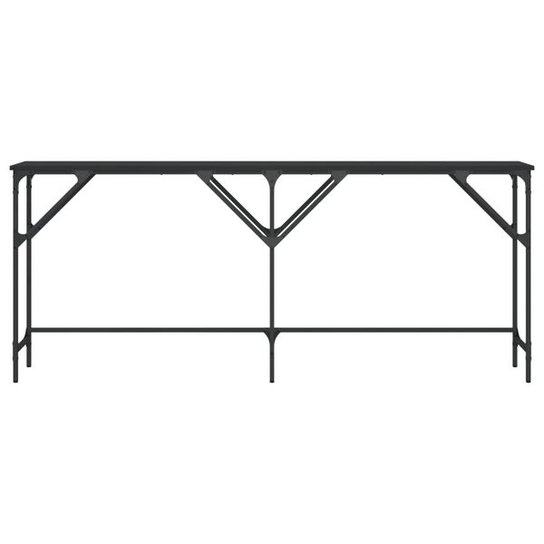 vidaXL Mesa consola madera de ingenier&iacute;a negra 180x29x75 cm