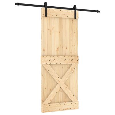 vidaXL Puerta corredera con herrajes madera maciza de pino 85x210