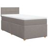 vidaXL Cama box spring con colch&oacute;n tela gris taupe 100x200 cm