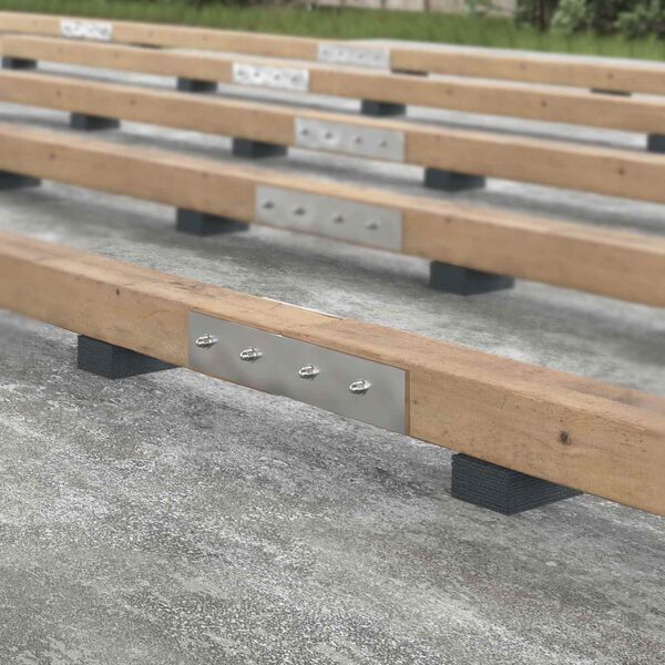 vidaXL Patio de gr&aacute;nulo de goma Negro 6 x 9 x 0,3 cm Goma