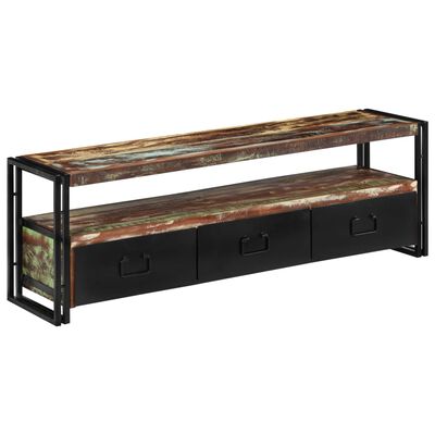 vidaXL Mueble de TV madera maciza reciclada 120x30x40 cm
