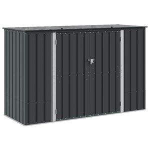 vidaXL Caja de Almacenamiento para Jard&iacute;n Negro 214 x 82 x 132 cm