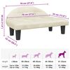 vidaXL Cama para perros de terciopelo crema 70x52x30 cm