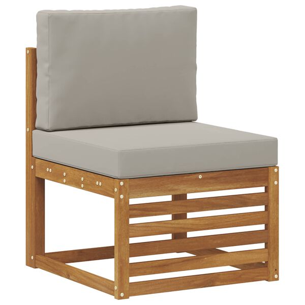 vidaXL Conjunto de Sof&aacute; Seccional con coj&iacute;n 5 pcs Gris Natural y Claro