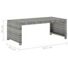 vidaXL Set de muebles de jardín 5 pzas y cojines ratán sintético gris
