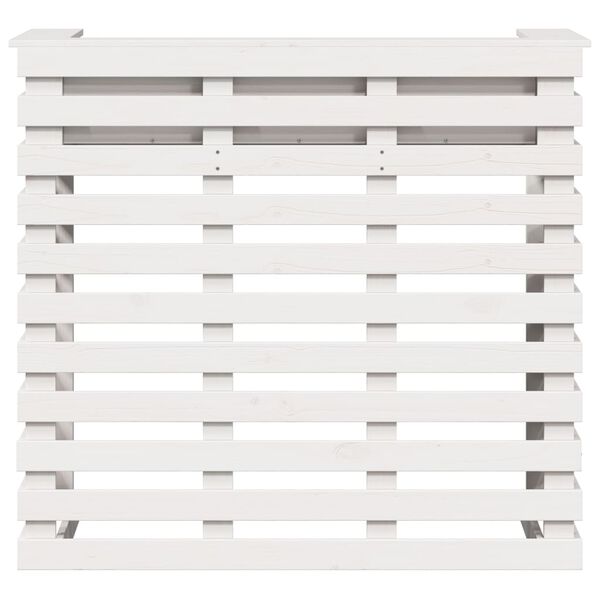 vidaXL Mesa alta de bar de jard&iacute;n madera pino blanco 113,5x50x103 cm