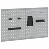 vidaXL Panel de Herramientas 2 uds. Gris 100 x 1 x 60 cm Acero