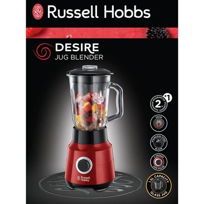 Russell Hobbs Batidora de vaso Desire roja 650 W