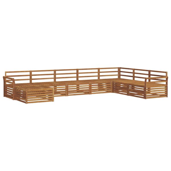 vidaXL Juegos de sof&aacute;s 8 pcs Natural Madera de Acacia S&oacute;lida