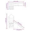 vidaXL Parque infantil de exterior madera maciza Douglas