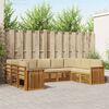 vidaXL Conjunto de Sof&aacute; Seccional con coj&iacute;n 9 pcs Natural y Beige