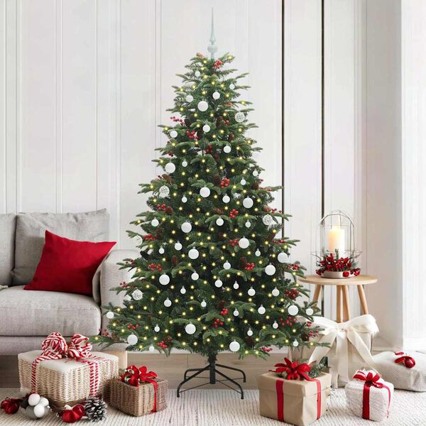 vidaXL Árbol de Navidad artificial Verde 180 cm PVC, Metal y Plástico