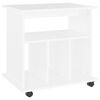 vidaXL Armario con ruedas madera contrachapada blanco 60x45x60 cm