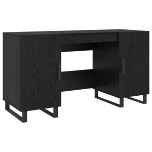 vidaXL Escritorio Roble negro Madera de ingenier&iacute;a 140 x 50 x 75 cm