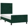 vidaXL Estructura cama sin colch&oacute;n terciopelo verde oscuro 100x200 cm