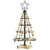 vidaXL &Aacute;rbol Cono de Navidad con soporte Negro 60 cm Acero