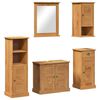 vidaXL Juego de muebles de ba&ntilde;o VIGO 5 uds. Marr&oacute;n miel