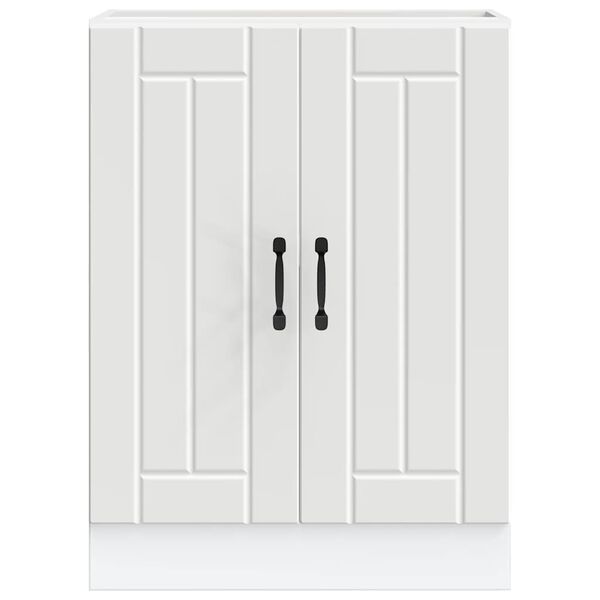 vidaXL Mueble bajo fregadero Lucca madera contrachapada blanca