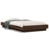 vidaXL Estructura de cama madera de ingenier&iacute;a roble marr&oacute;n 75x190 cm