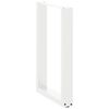 vidaXL Patas para mesa de comedor en forma de U (2 unidades), color blanco, 50 x (72-73) cm, acero