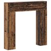 vidaXL Marco de chimenea Madera envejecida 102 x 18 x 100,5 cm