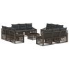 vidaXL Conjunto de sof&aacute;s de jard&iacute;n 13 uds. Gris rat&aacute;n sint&eacute;tico