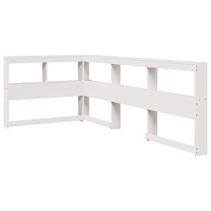 vidaXL Cabecero librer&iacute;a en forma de L madera maciza pino blanco 90cm