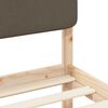 vidaXL Estructura de Cama con Cabecera Tapizada Taup&eacute; 120 x 190 cm