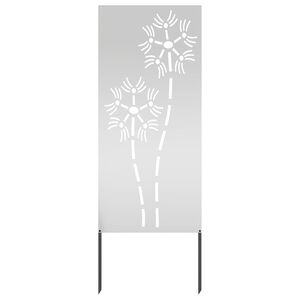vidaXL Pantalla de Privacidad para Jard&iacute;n Calado Plateado 50 x 140 cm