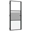 vidaXL Puerta de Vidrio 93 x 3,5 x 201,5 cm Aluminio Negro