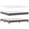 vidaXL Cama tipo Box Spring Gris 200 x 200 cm Cuero sint&eacute;tico