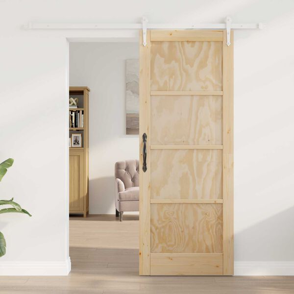 vidaXL Puerta Corredera ORKDAL Marr&oacute;n 78 x 202 cm