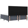 vidaXL Cama Box Spring LED Gris oscuro 200 x 200 cm Terciopelo