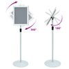 vidaXL Soporte de cartel pedestal Plateado 33 x 33 x 126 cm