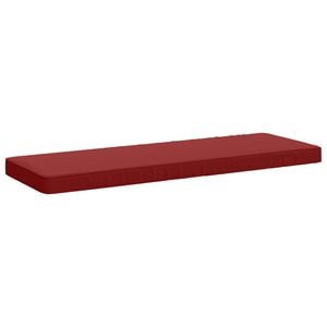 vidaXL Coj&iacute;n para banco de 1 pieza VUGHT 100% Poli&eacute;ster Rojo vino