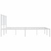vidaXL Estructura cama sin colchón con cabecero metal blanco 180x200cm