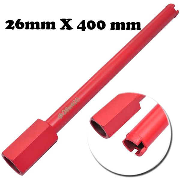 Broca de diamante para perforaci&oacute;n en seco / h&uacute;medo 26 x 400 mm