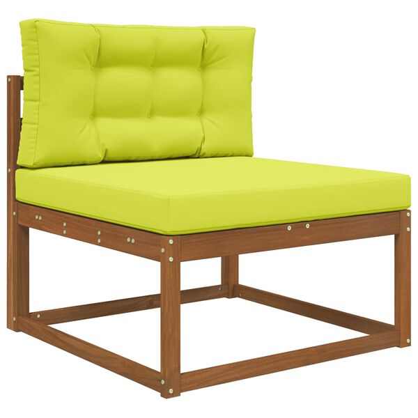 vidaXL Coj&iacute;n para sof&aacute; de exterior 2 pcs Verde Poli&eacute;ster