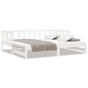 vidaXL Sofá cama extraíble sin colchón blanco 2x(90x200) cm