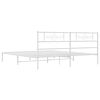 vidaXL Estructura cama sin colchón con cabecero metal blanco 183x213cm