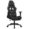 vidaXL Silla gaming masaje reposapi&eacute;s cuero sint&eacute;tico negro camuflaje