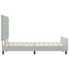 vidaXL Cama tipo Box Spring Gris claro 160 x 200 cm Terciopelo