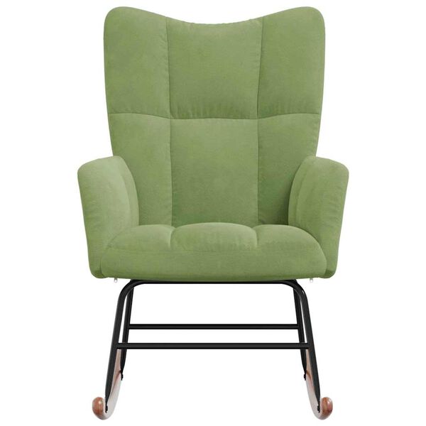 vidaXL Silla mecedora de terciopelo verde claro